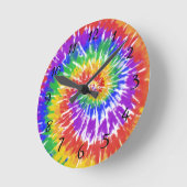 Psychedelic Tie Dye Home Decor Ronde Klok (Hoek)