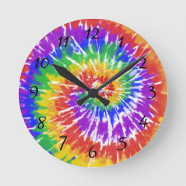 Psychedelic Tie Dye Home Decor Ronde Klok