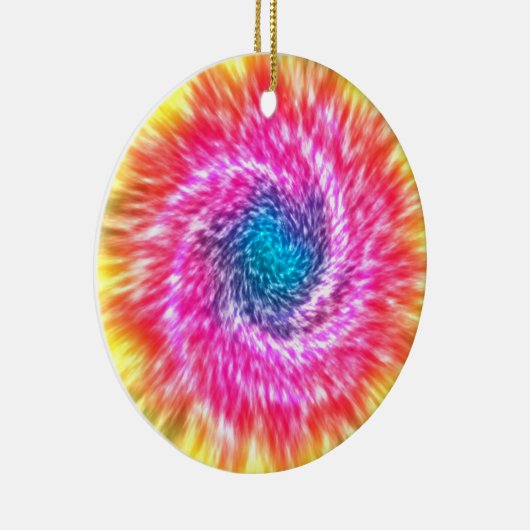 Psychedelic Tie Dye kerstversier Keramisch Ornament (Rechts)
