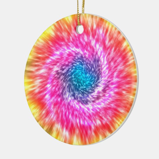 Psychedelic Tie Dye kerstversier Keramisch Ornament (Links)