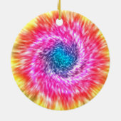 Psychedelic Tie Dye kerstversier Keramisch Ornament (Achterkant)