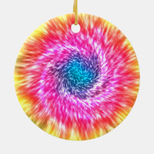 Psychedelic Tie Dye kerstversier Keramisch Ornament (Achterkant)