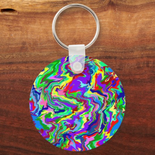 Psychedelic Tie Dye Keychain (Voorkant)