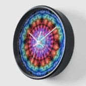 Psychedelic Tie Dye Mandala Wandklok (Hoek)