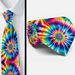 Psychedelic Tie-Dye Pattern Stropdas<br><div class="desc">Turn up the color and let your style make a statement with this psychedelic tie-dye necktie. Featuring a vibrant neck-focused pattern that radiates from the center in a swirl of electric blues, fiery pinks, sunshine yellows, and deep purples, this design brings retro energy into a modern wardrobe. Inspired by classic...</div>