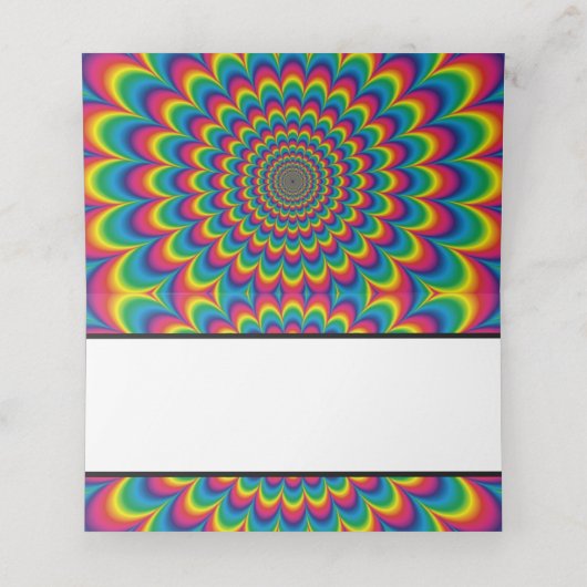 Psychedelic Tie Dye Place Card Plaatskaartje (Binnenkant ongevouwen)