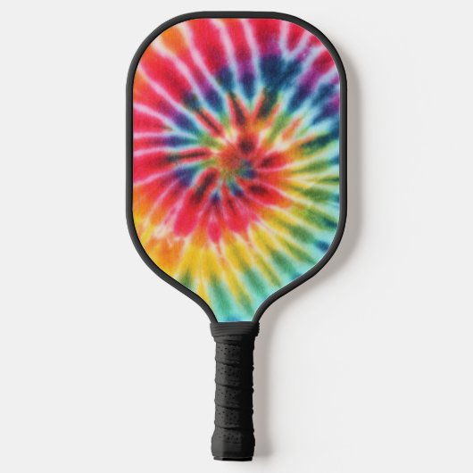 Psychedelic Tie Dye Retro Pickleball Paddle (Achterkant)