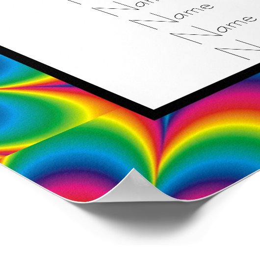 Psychedelic Tie Dye Seating Chart Poster (Hoek)