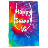 Psychedelic Tie Dye Sweet 16 Medium Cadeauzakje (Voorkant)