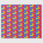 Psychedelic Tie Dye Tegel Wrapping Paper Cadeaupapier (Vlak)