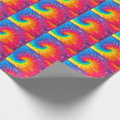 Psychedelic Tie Dye Tegel Wrapping Paper Cadeaupapier (Hoek)
