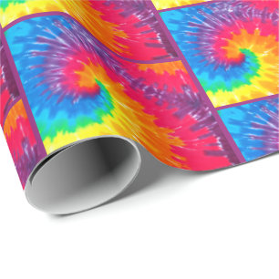 Psychedelic Tie Dye Tegel Wrapping Paper Cadeaupapier