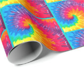 Psychedelic Tie Dye Tegel Wrapping Paper Cadeaupapier (Rol Hoek)