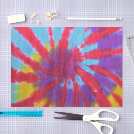 Psychedelic Tie Dye Tissuepapier (Craft)