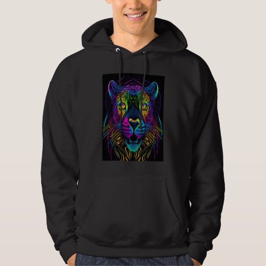 Psychedelic tiger hoodie (Voorkant)