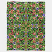 Psychedelic Tiger & Snake Oerwoud Mandala Quilt Fleece Deken (Voorkant)