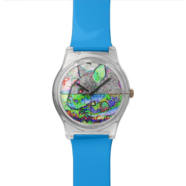 Psychedelic Time Travel Wombat Watch Horloge (Close Up)