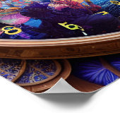 "Psychedelic Time Warp: AI-gegenereerde trippy det Poster (Hoek)