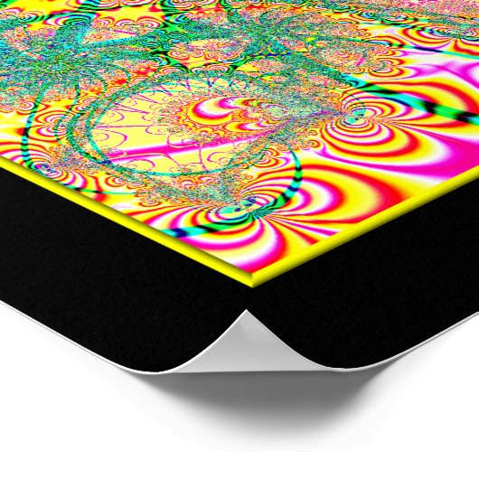 Psychedelic Topsy Turvy Thoughts Fractal Poster (Hoek)