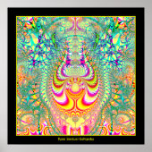 Psychedelic Topsy Turvy Thoughts Fractal Poster (Voorkant)