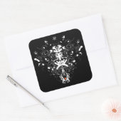 Psychedelic totem v2 vierkante sticker (Envelop)