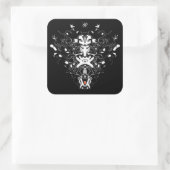 Psychedelic totem v2 vierkante sticker (Tas)