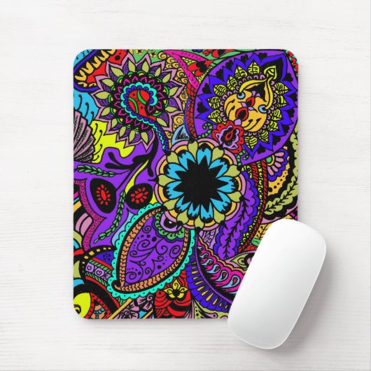 Psychedelic Treasure Map Muismat (Met muis)