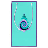 Psychedelic Tree Gift Bag (Turquoise) Klein Cadeauzakje (Voorkant)