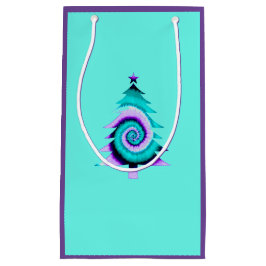 Psychedelic Tree Gift Bag (Turquoise) Klein Cadeauzakje