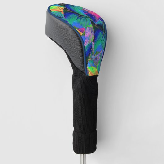 Psychedelic Tree Leaves Golfheadcover (Schuin)