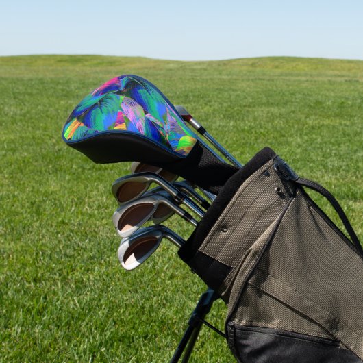Psychedelic Tree Leaves Golfheadcover (Insitu)