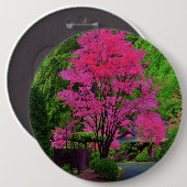 Psychedelic Tree Pinback Button (Voorkant /achterkant)