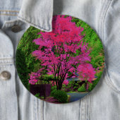 Psychedelic Tree Pinback Button (In situ)