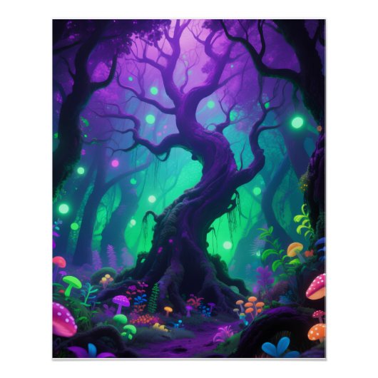 Psychedelic tree poster (Voorkant)