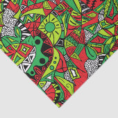 Psychedelic Tribal Abstracte kleurrijke samenstell Tissuepapier (Detail)