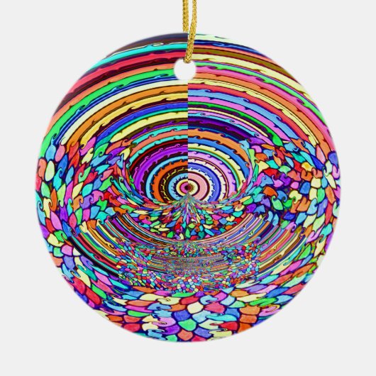 Psychedelic Trip Keramisch Ornament (Voorkant)