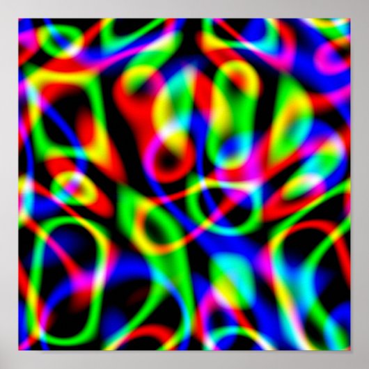 Psychedelic Trip Strings Dark Poster (Voorkant)