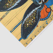 Psychedelic Trippy Konijnenhaas Decoupage Links 15 Tissuepapier (Detail)