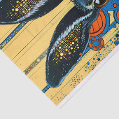 Psychedelic Trippy Konijnenhaas Decoupage Rechts 1 Tissuepapier (Detail)