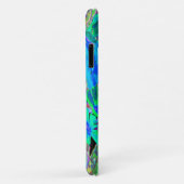 Psychedelic Trippy Lime Green en Blue Flowers Case-Mate iPhone Case (Achterkant/rechts)