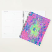Psychedelic Trippy Lime Green en Paarse Hibiscus Planner (Display)