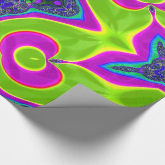 Psychedelic Trippy Pattern Cadeaupapier (Hoek)