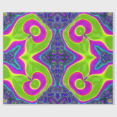 Psychedelic Trippy Pattern Cadeaupapier (Vlak)