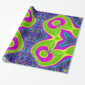 Psychedelic Trippy Pattern Cadeaupapier (Uitgerold)