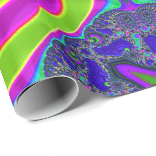 Psychedelic Trippy Pattern Cadeaupapier (Rol Hoek)