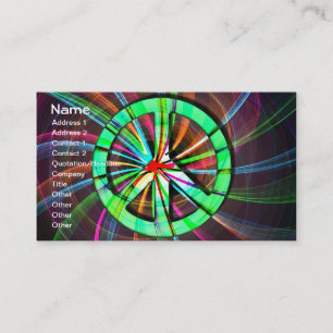 Psychedelic Trippy Peace Sign Visitekaartje