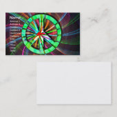 Psychedelic Trippy Peace Sign Visitekaartje (Voorkant / Achterkant)