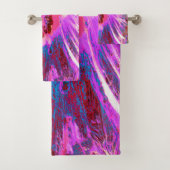 Psychedelic Trippy Rainbow-kleuren Hibiscus Flower Bad Handdoek (Insitu)