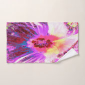 Psychedelic Trippy Rainbow-kleuren Hibiscus Flower Bad Handdoek (Handdoek)
