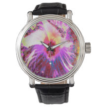 Psychedelic Trippy Rainbow-kleuren Hibiscus Flower